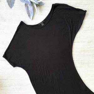 Forever 21 black asymmetrical dress D-023